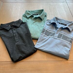 ⛳️ bundle of 3 Small Mens Travis Mathew’s golf shirts. Mint